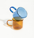 Set de Tasses Double Paroi en Borosilicate Pair-a-tea Bleu-Ambre