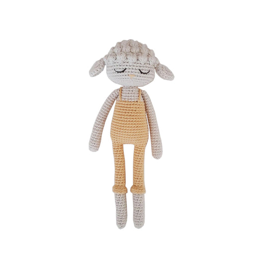 Doudou Agneau Jaune Patti Oslo - OFCK.fr