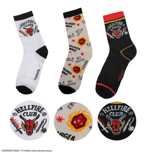 Pack of 3 Pairs of Hellfire Club Socks