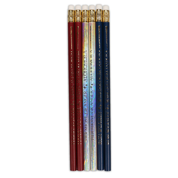 Set van 6 grijze Harry Potter-potloden - Spreuken 
