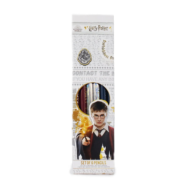 Set van 6 grijze Harry Potter-potloden - Spreuken 