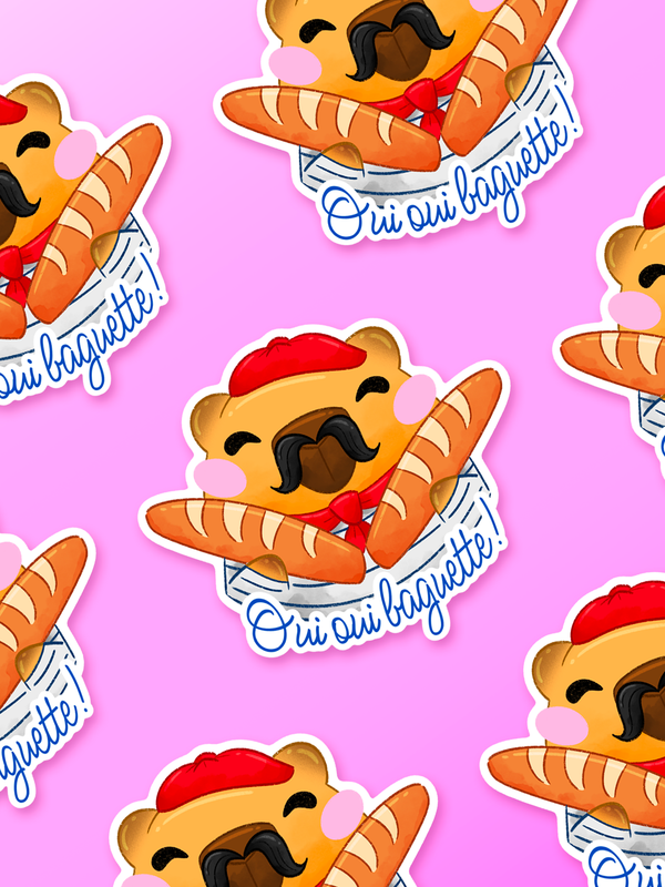 Oui oui baguette | Sticker — vue 2