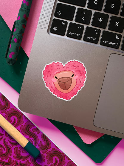Carlos el Capibara, Sombrero Corazón | Sticker