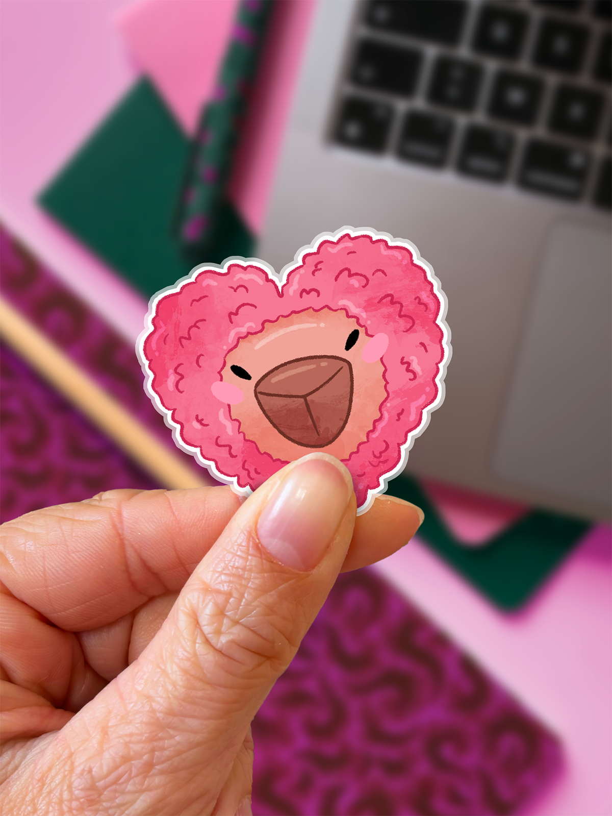 Carlos el Capibara, Sombrero Corazón | Sticker