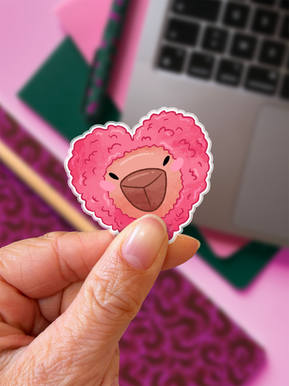 Carlos el Capibara, Sombrero Corazón | Sticker