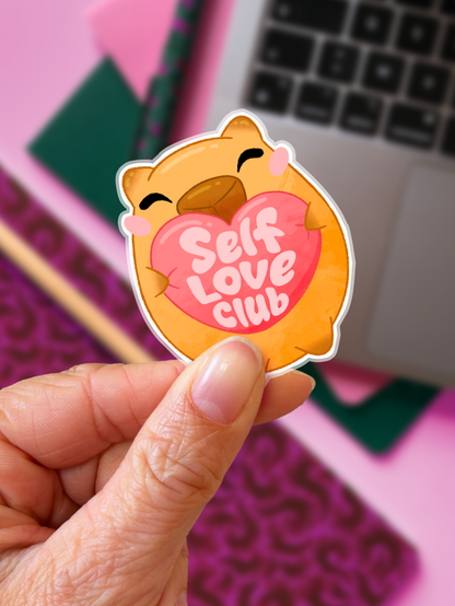 Capivara, Self Love Club | Autocolante