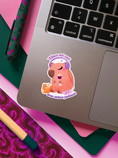 Wijn, Kat & True Crime Podcast | Sticker