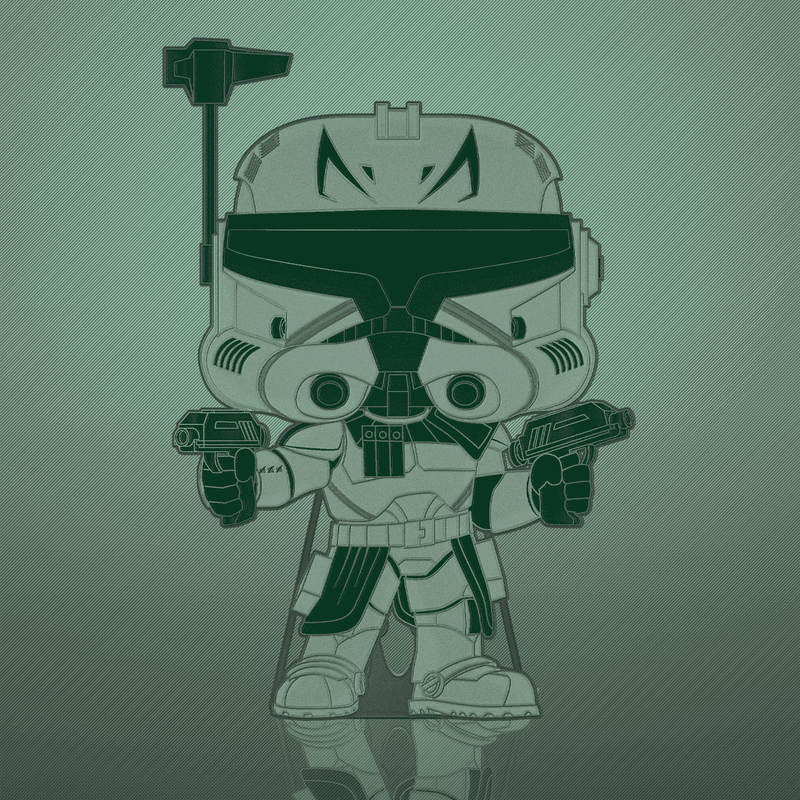 ¡Estallido! Pin del Capitán Rex (brillante) 