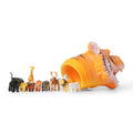Tête de Tigre avec 12 Figurines Animales