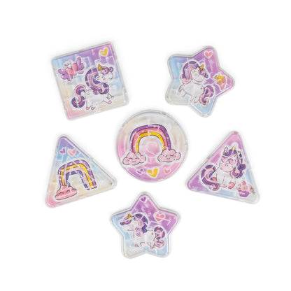 Lot de 6 mini labyrinthes licornes