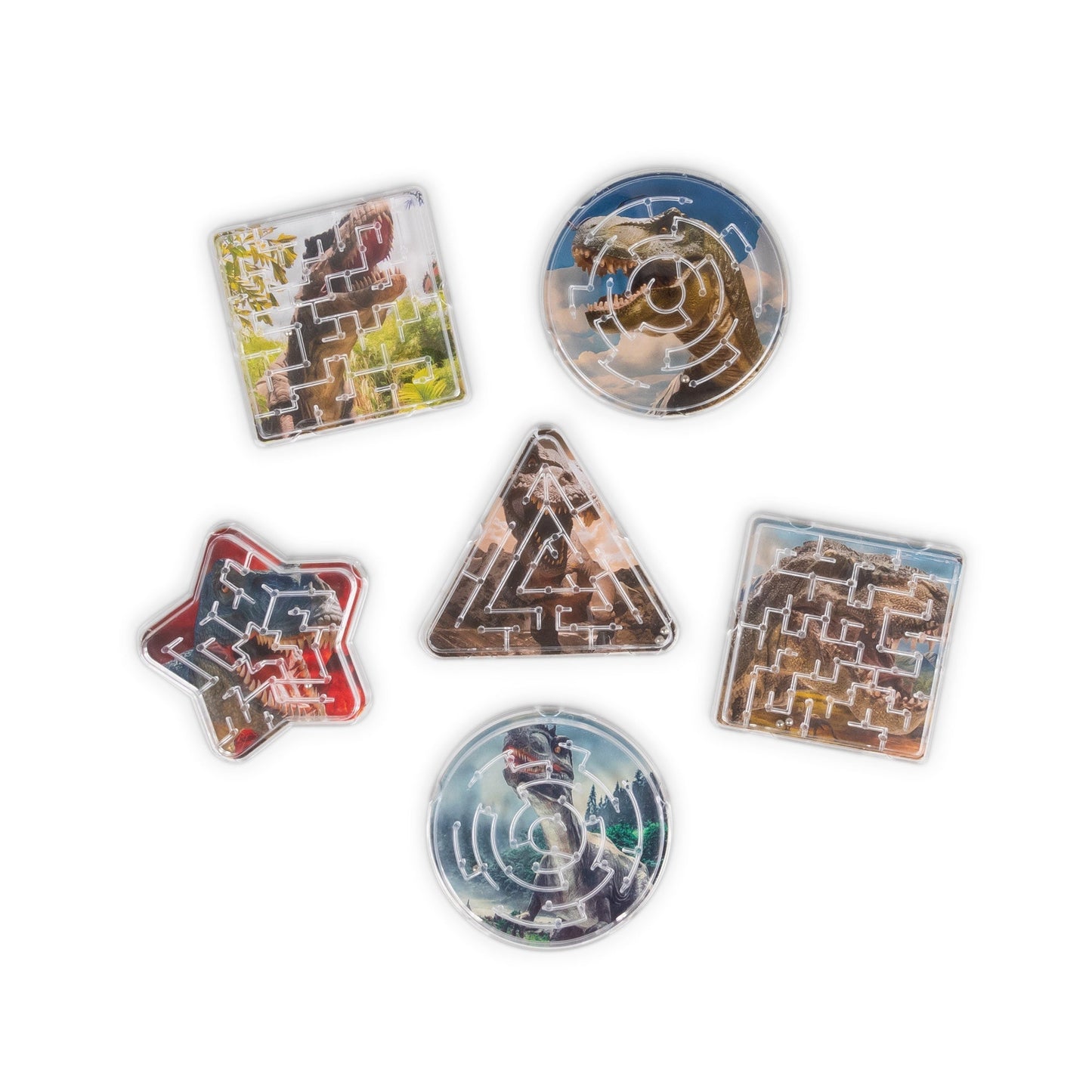 6 MINI LABYRINTHES DINOSAURES