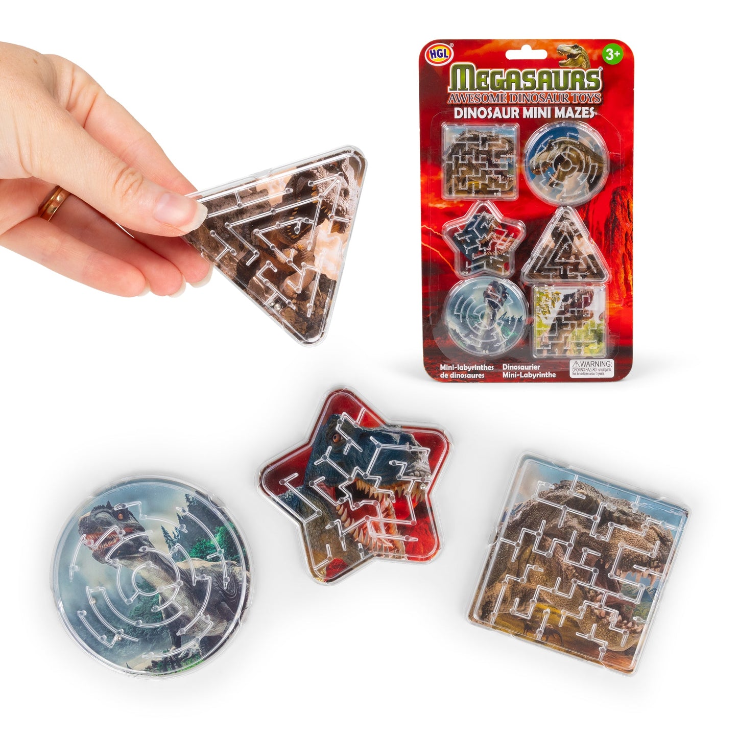 6 MINI LABYRINTHES DINOSAURES