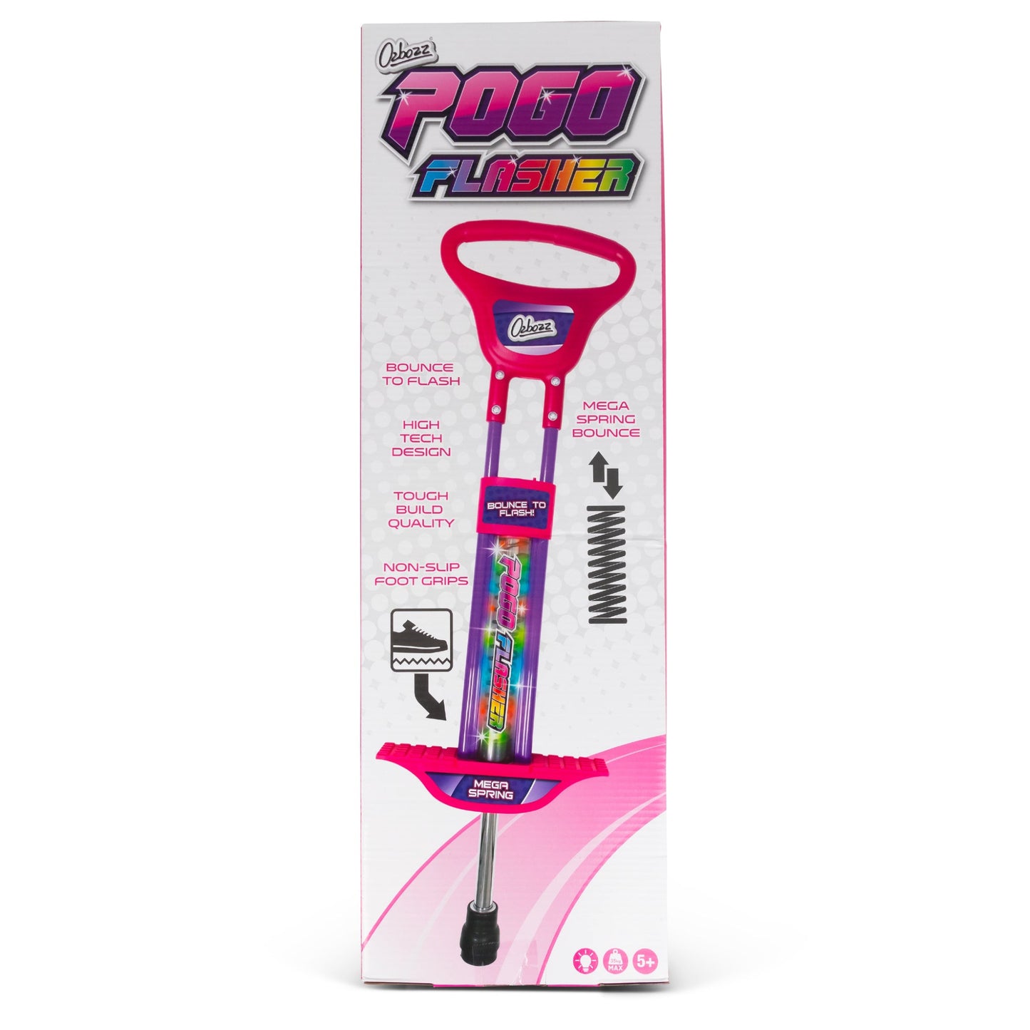 POGO STICK GO LIGHT UP ROSE 89CM