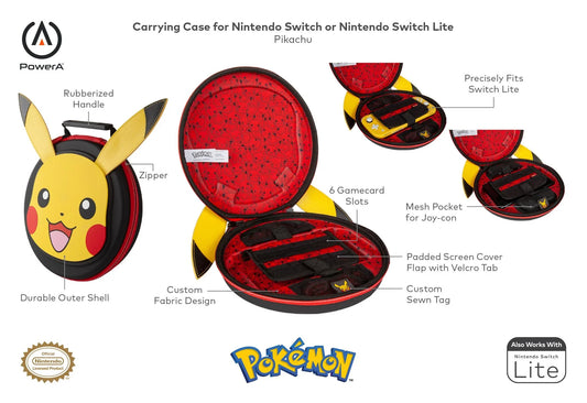 Estuche de viaje para Switch Pokémon - Pikachu