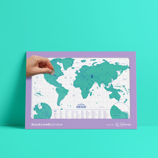 Neon Scratch Map | Green