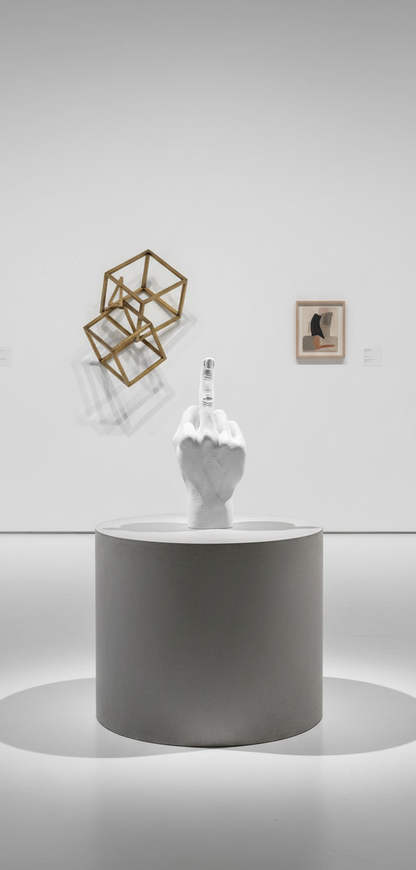 Escultura de mano F**k - Blanco