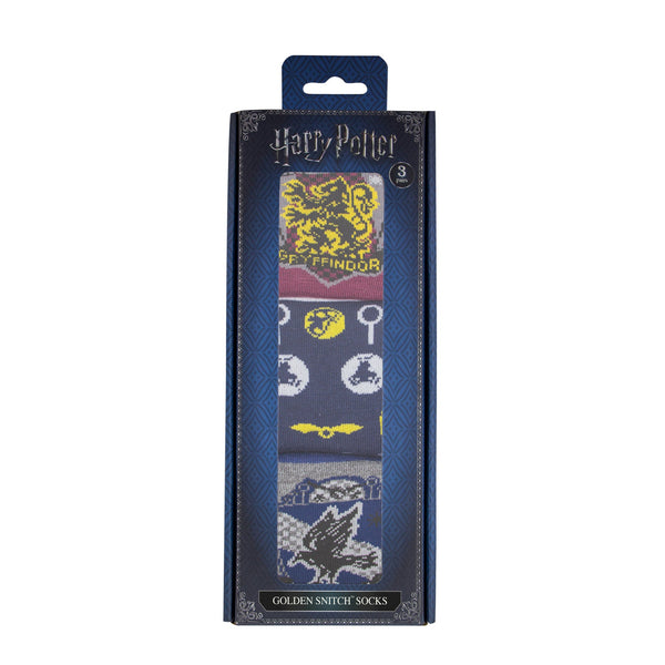 *Set of 3 Golden Snitch Quidditch Socks