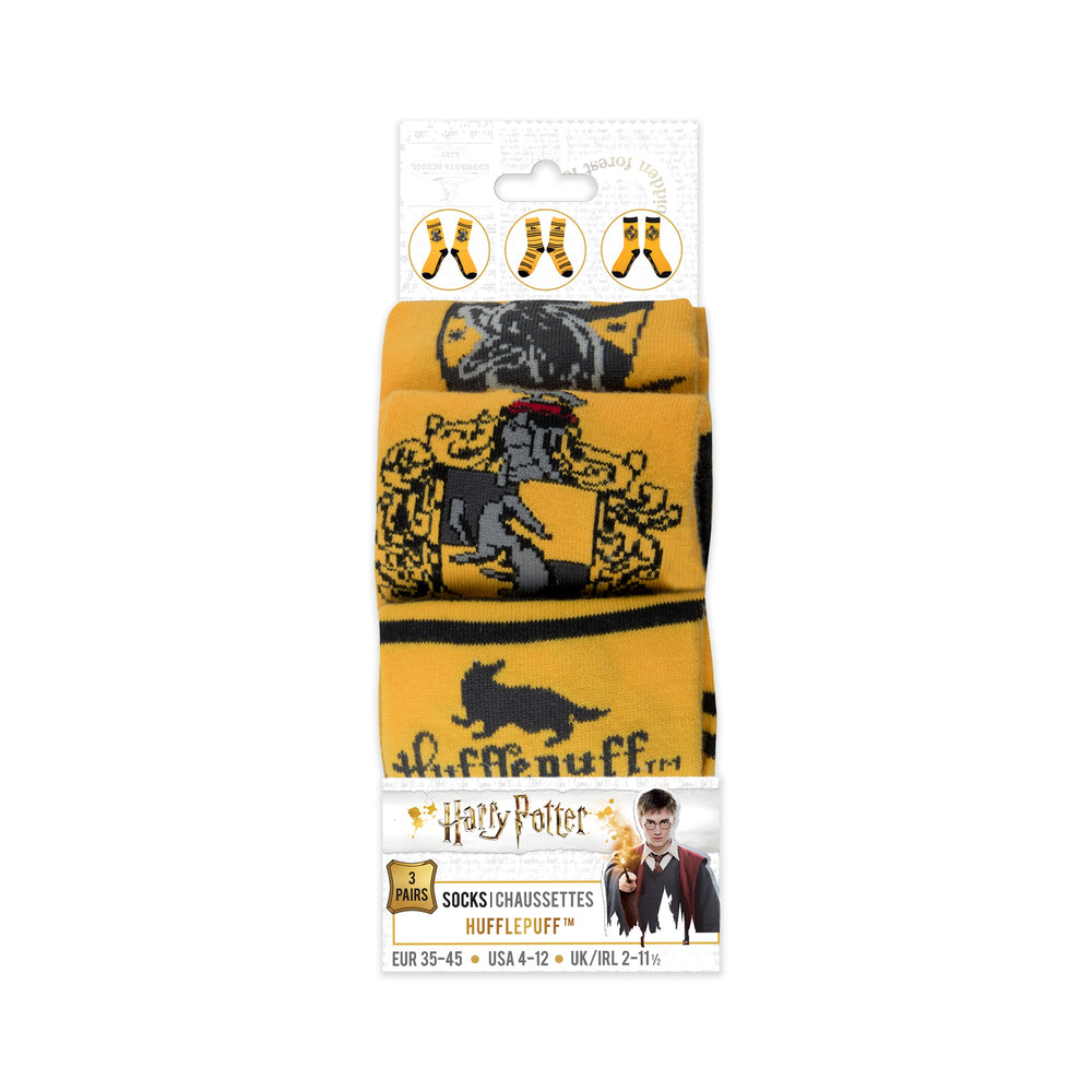 Lot de 3 paires de chaussettes Harry Potter - Poufsouffle