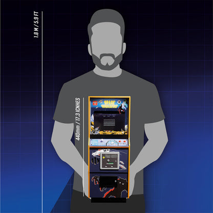 Space Invaders Quarter Size Arcade Cabinet + Coin.