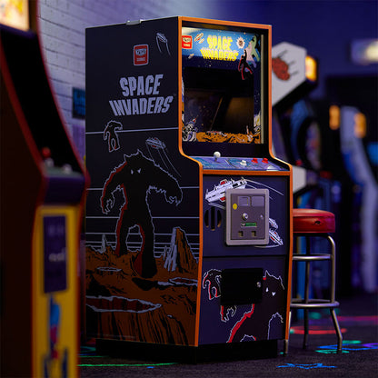 Space Invaders Quarter Size Arcade Cabinet + Coin.