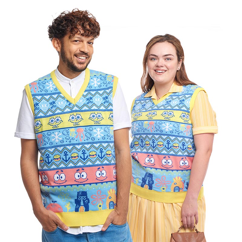 スポンジ・ボブ クリスマスニットタンクトップ