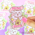 Autocollant Chat Chanceux "Feline Lucky"
