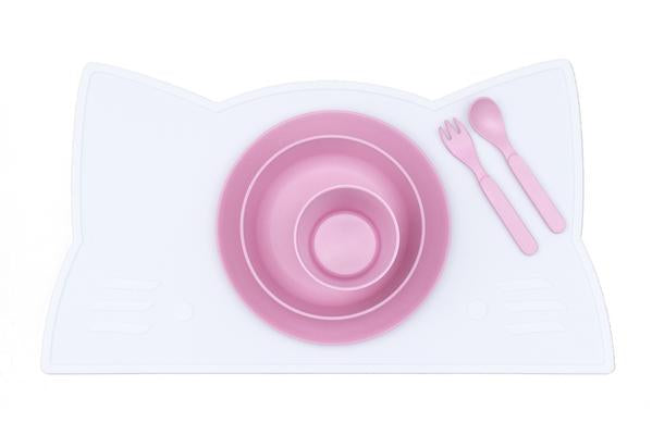 Tovaglietta in silicone a forma di gatto bianco 