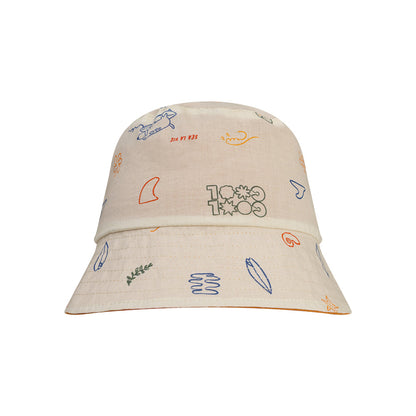 Sun Hat Reversible - Beige/Orange - Surfer