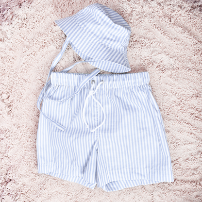 Sun Hat - Blue/White - Blue Stripes