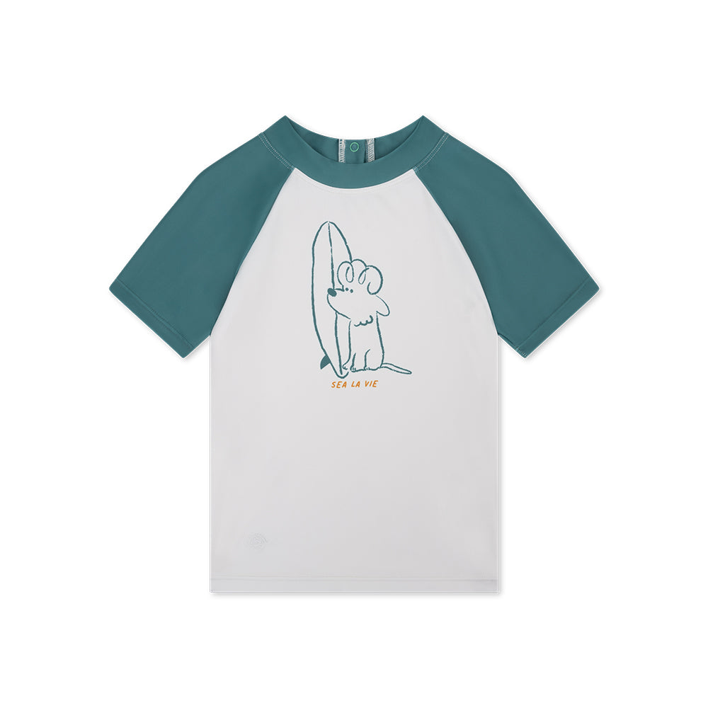 Swimming T-Shirt Short Sleeves - Green - Surfer