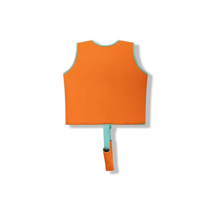 Swim Vest - Orange/Green  - Vivid Clash - 3/6 Years
