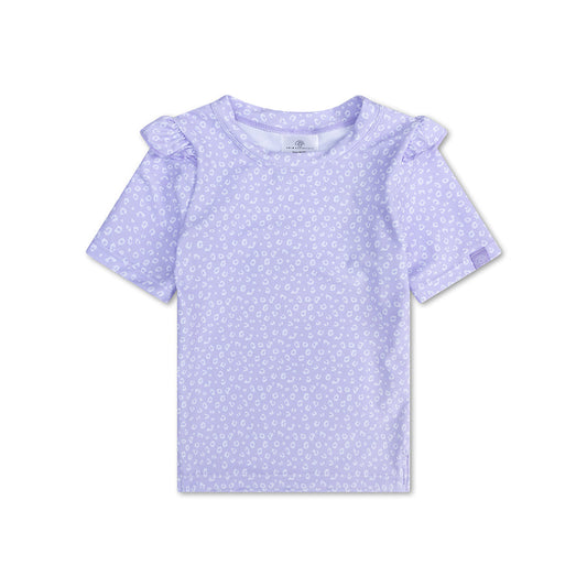 スイムウェアTシャツ - 半袖 - ライラック - レオパード