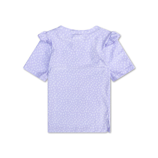 スイムウェアTシャツ - 半袖 - ライラック - レオパード