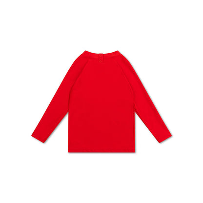 Swimming T-Shirt - Long Sleeve - Red - Crabby
