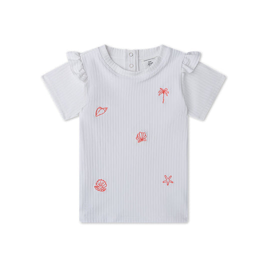 スイミング半袖Tシャツ - ホワイト - ホワイトパール