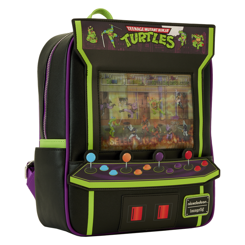 Mochila mini de las Tortugas Ninja Adolescentes Mutantes - Arcade Vintage Lenticular
