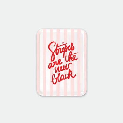 Stripes New Black - Breakfast Tray