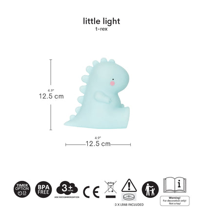 Petite veilleuse T-rex – vue 5 – A Little Lovely Company