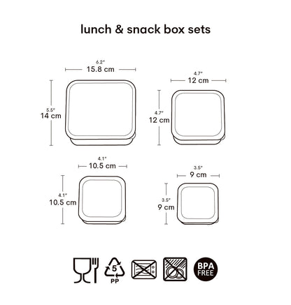 Lot de 4 boîtes repas et goûter - Papillons – vue 6 – A Little Lovely Company