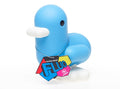 Pato de pato azul fluo