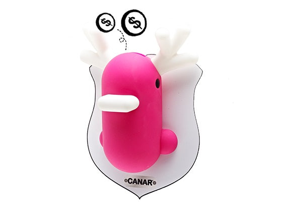 Roze eendje spaarpot voor aan de muur