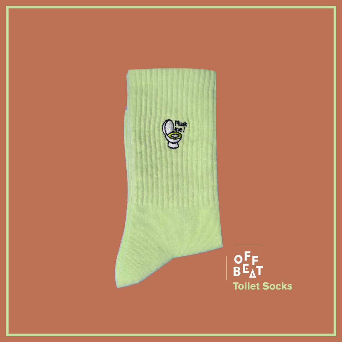 Chaussettes Brodées Toilettes « Flush Me »