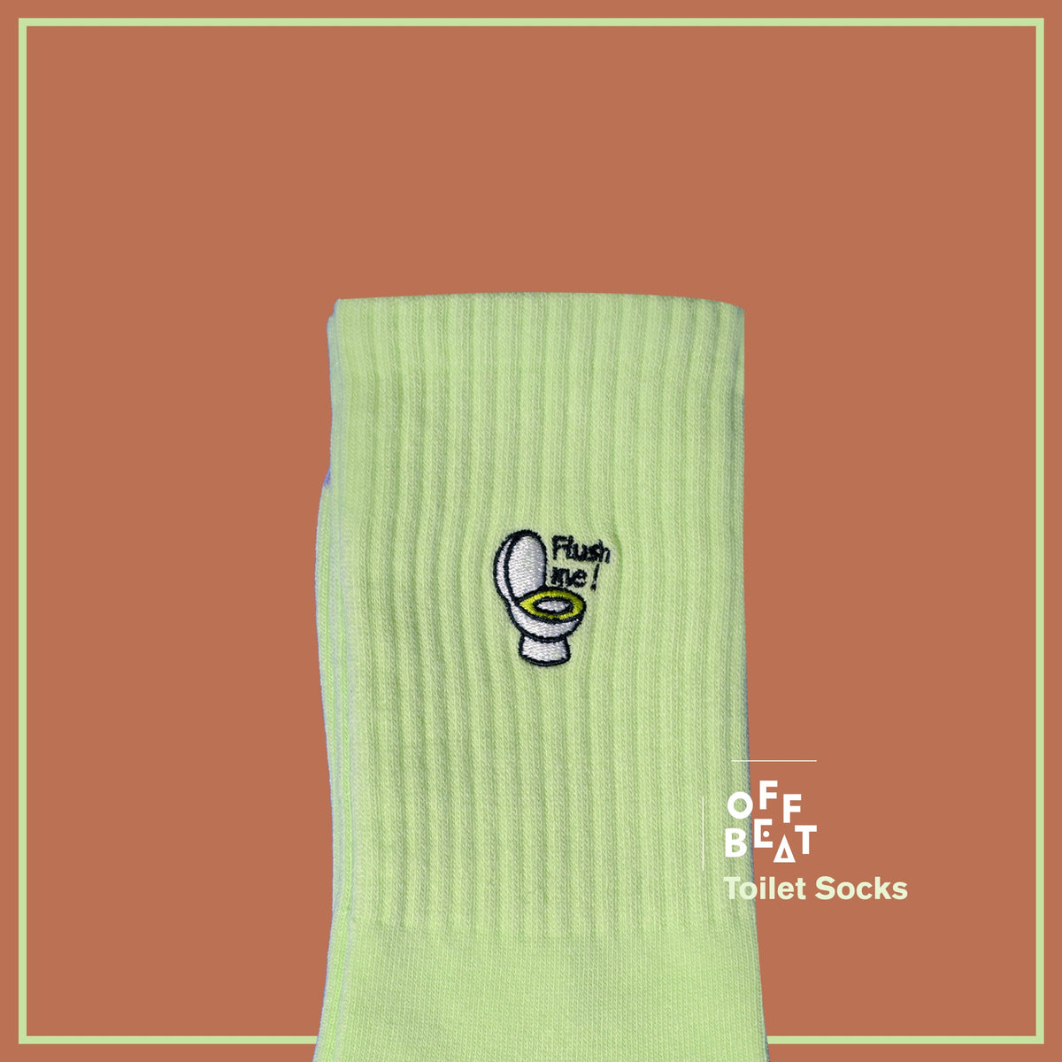 Chaussettes Brodées Toilettes « Flush Me »
