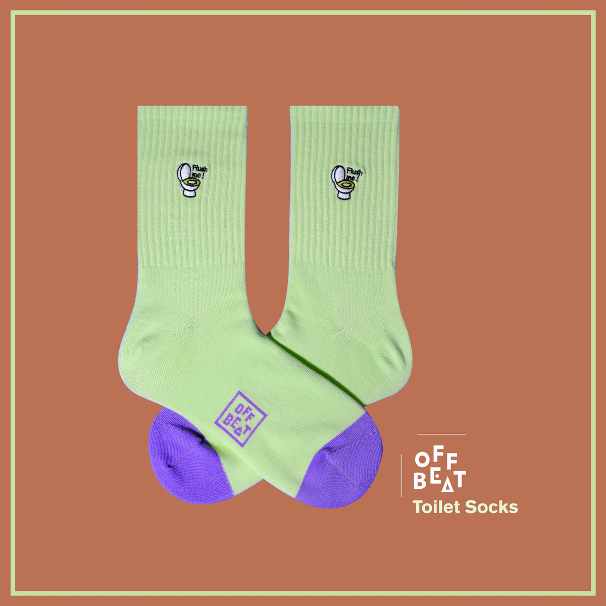Chaussettes Brodées Toilettes « Flush Me »