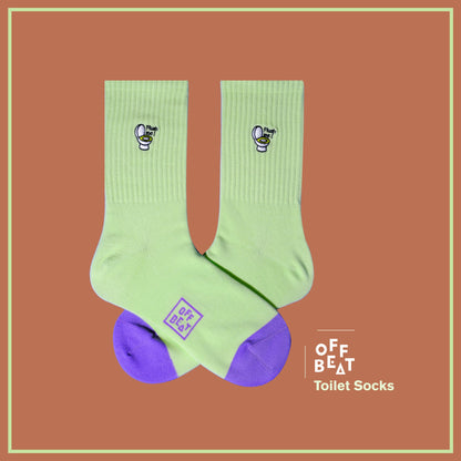 Chaussettes Brodées Toilettes « Flush Me »