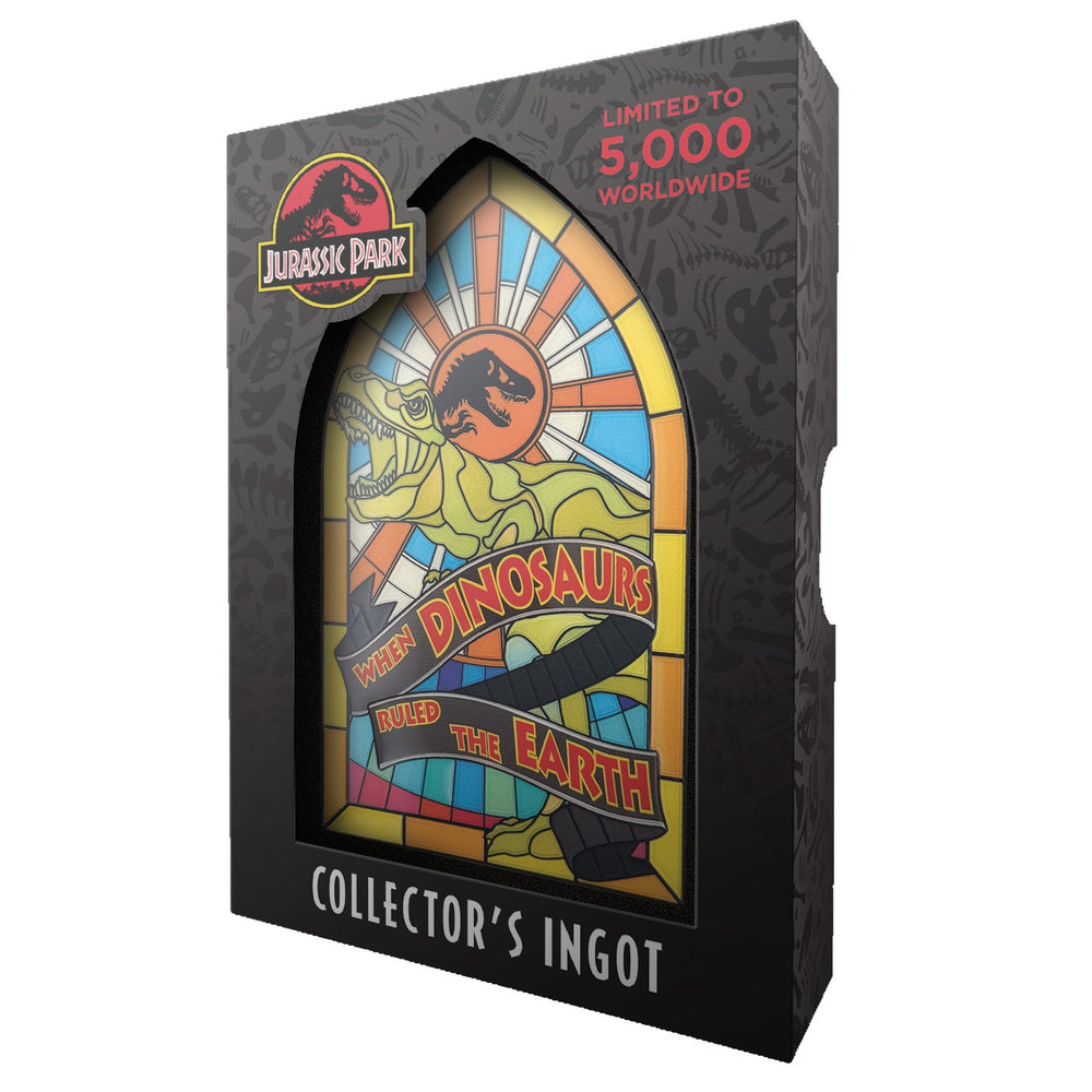 Lingot métal collector Jurassic Park - Stained Glass Style
