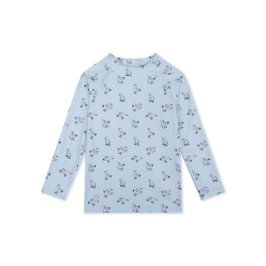 UV Swimming T-Shirt Long Sleeves - Blue - Little Seagull