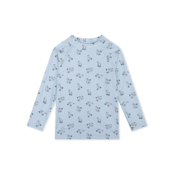 UV Swimming T-Shirt Long Sleeves - Blue - Little Seagull