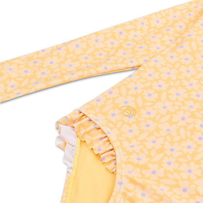 UV Swimsuit Girls With Sleeves -  Yellow - Florish
