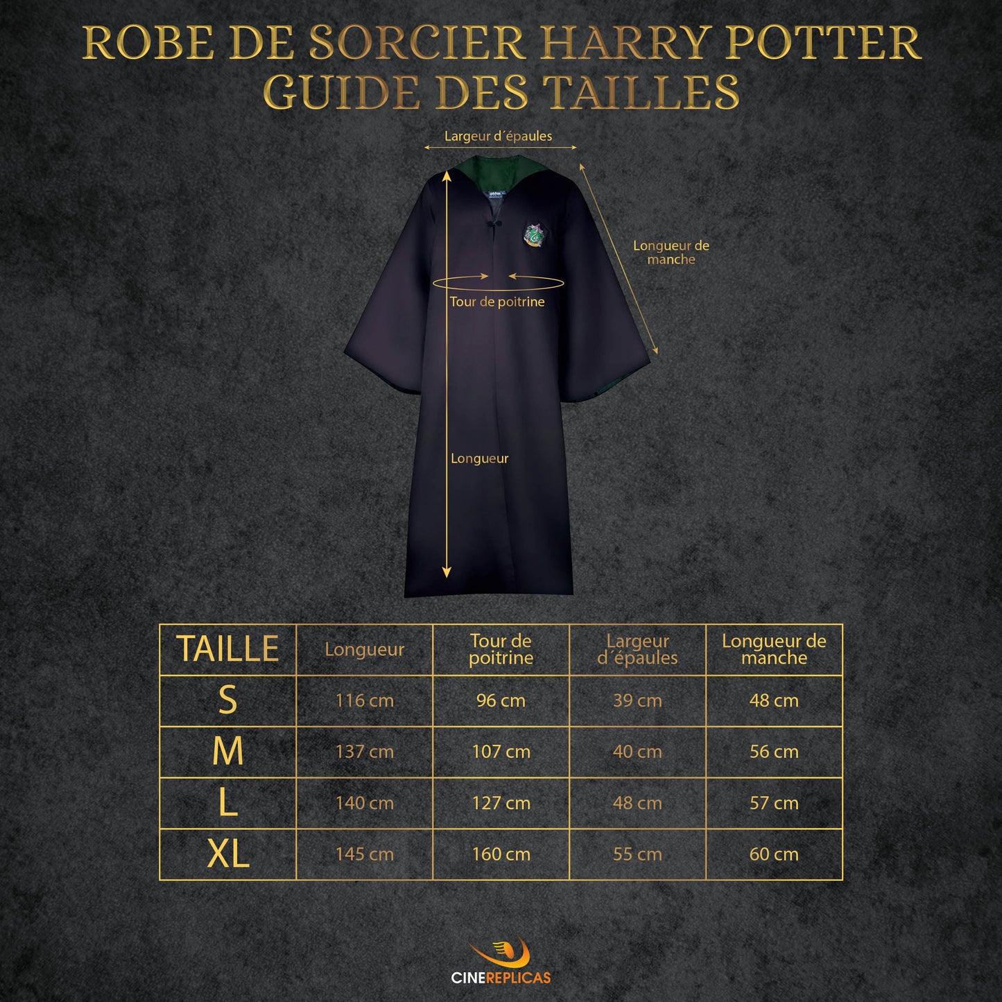 Tenue complète Serpentard Adultes